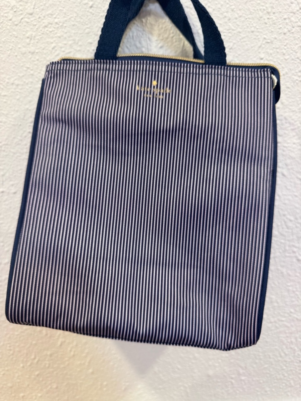 kate spade Navy Blue & White Striped Lunch Bag | Office | School | College